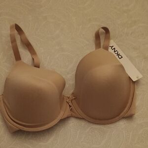 DKNY Tan Full-Coverage Bra with Adjustable Straps